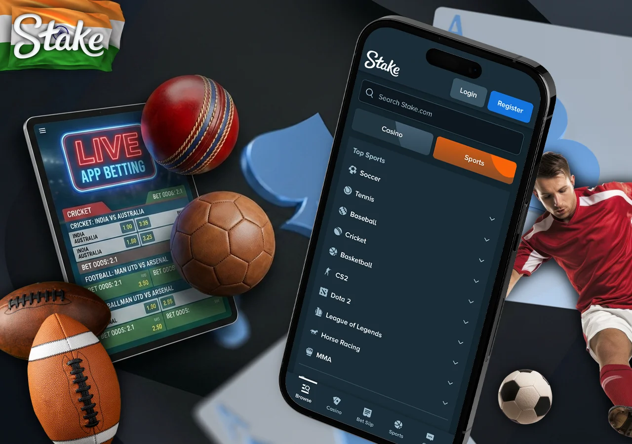 Live mobile sportsbook and cricket betting interface in the casino app