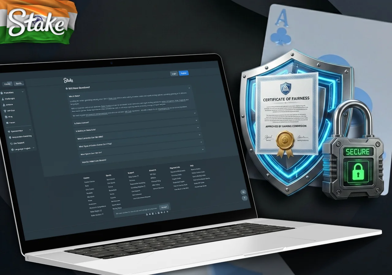 Detailed verification of Stake legal status and official gaming licence in India